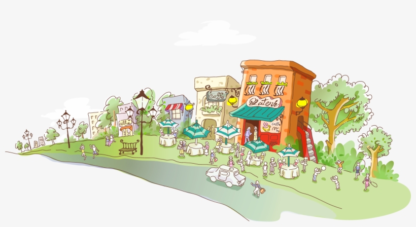 Svg Transparent Cafe Stock Illustration Shop Elements - Vector Graphics, transparent png download