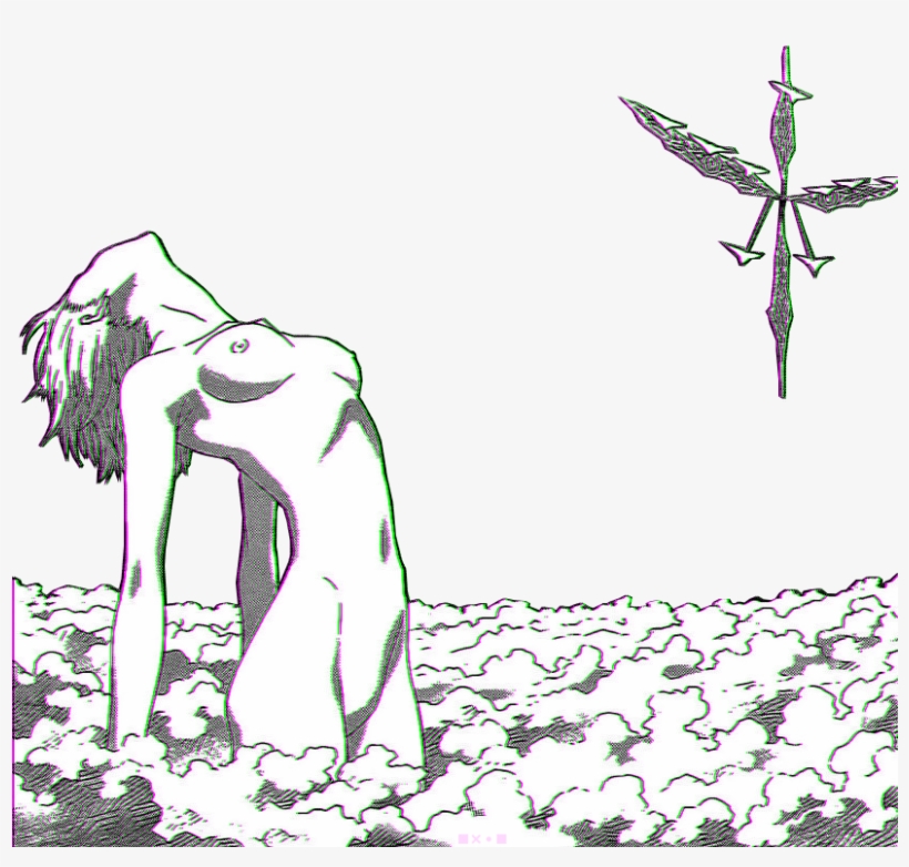 Nenecchi - Evangelion Black And White, transparent png download