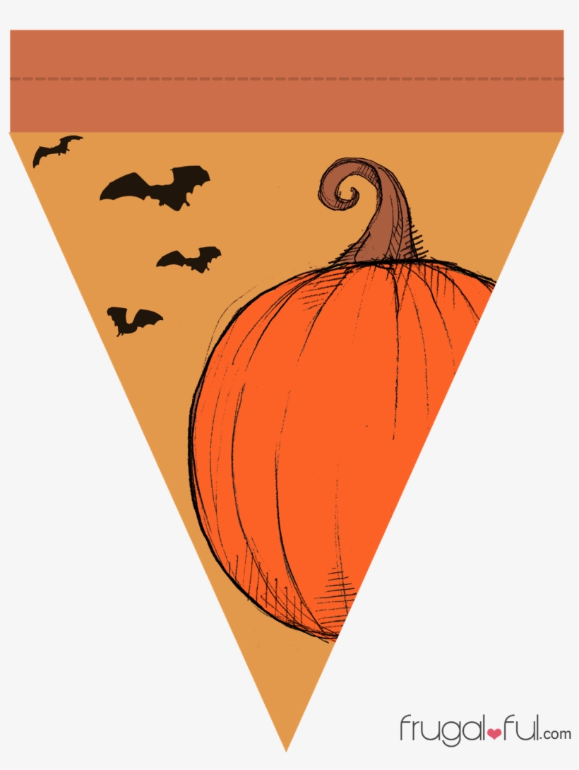 Another Great Banner Halloween Bunting, Halloween Silhouettes, - Triangle Banner Template For Halloween, transparent png download