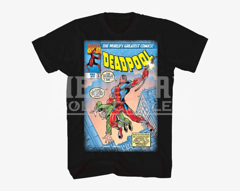 Mens Deadpool Comic Cover T-shirt - Cover Tee, transparent png download
