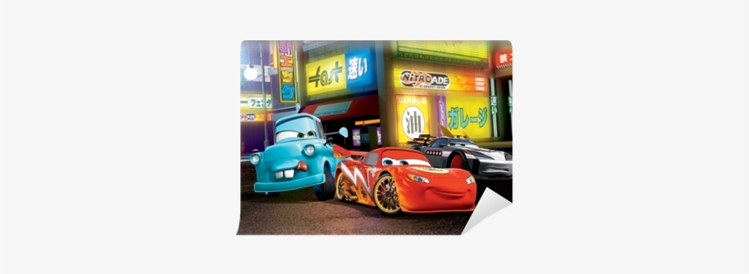 Lightning Mcqueen's Team Wall Mural Disney • Pixers® - Europosters 1587wm Disney Cars Lightning Mcqueen Wallpaper, transparent png download