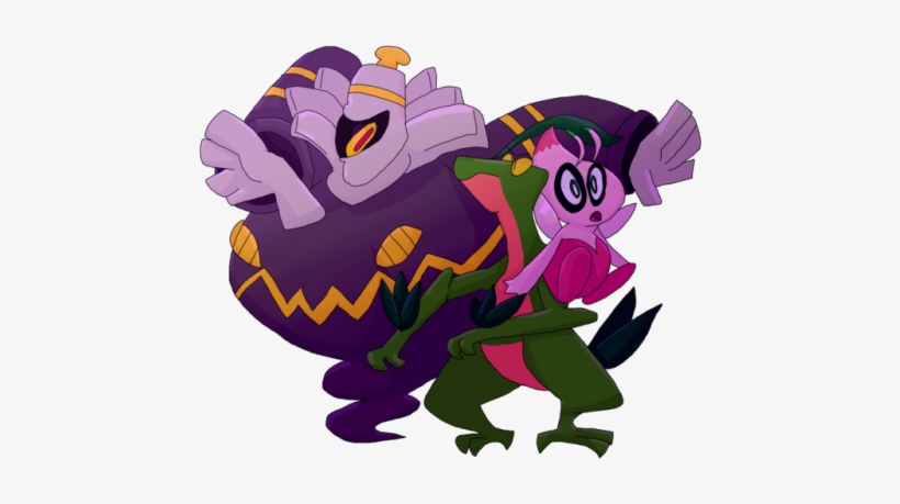 Grovyle And Celebi Download - Cartoon, transparent png download