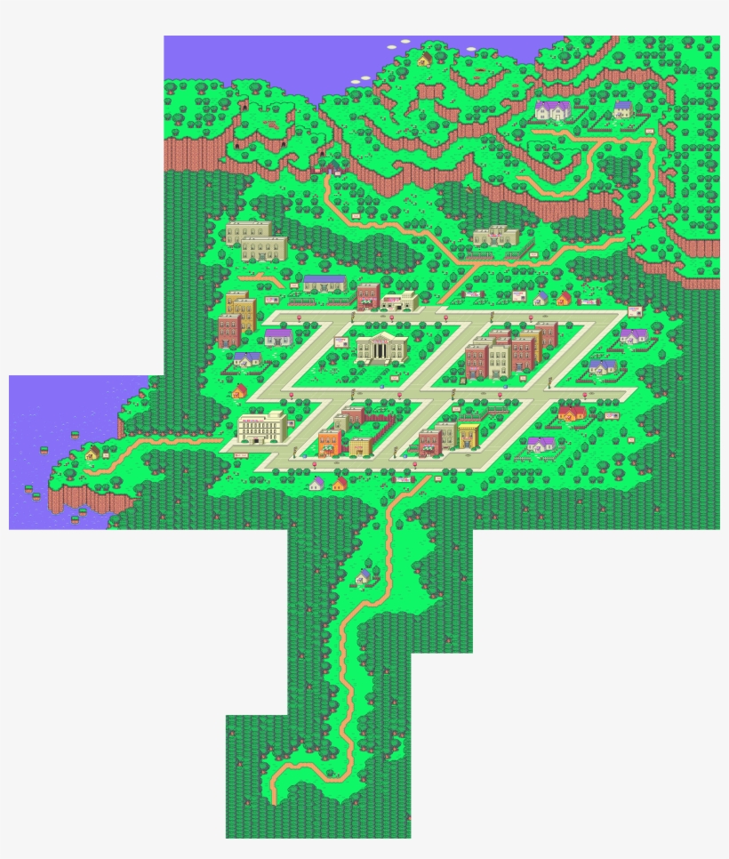 ~we Begin Anew, Like A Phoenix From The Ashes ~ [archive] - Earthbound Onett Map, transparent png download