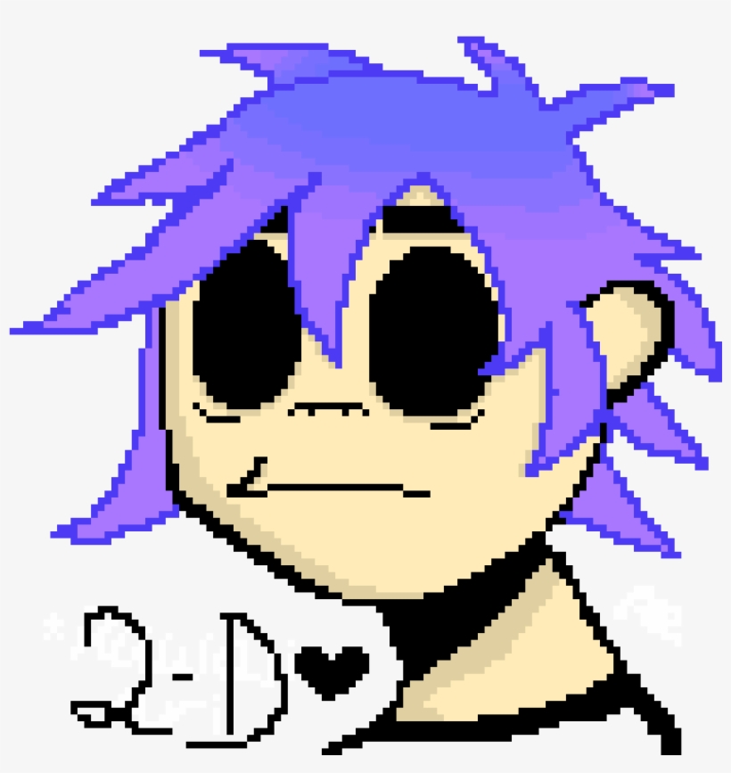2-d//gorillaz - Cartoon, transparent png download