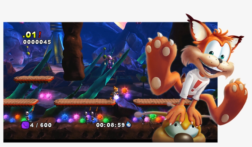 Bubsy Is Back In The All New Bubsy - Bubsy Woolies Strike Back, transparent png download