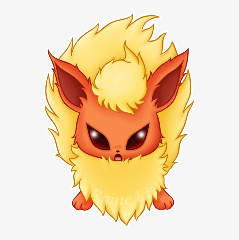 Flareon By Raineli On Da - Cartoon, transparent png download