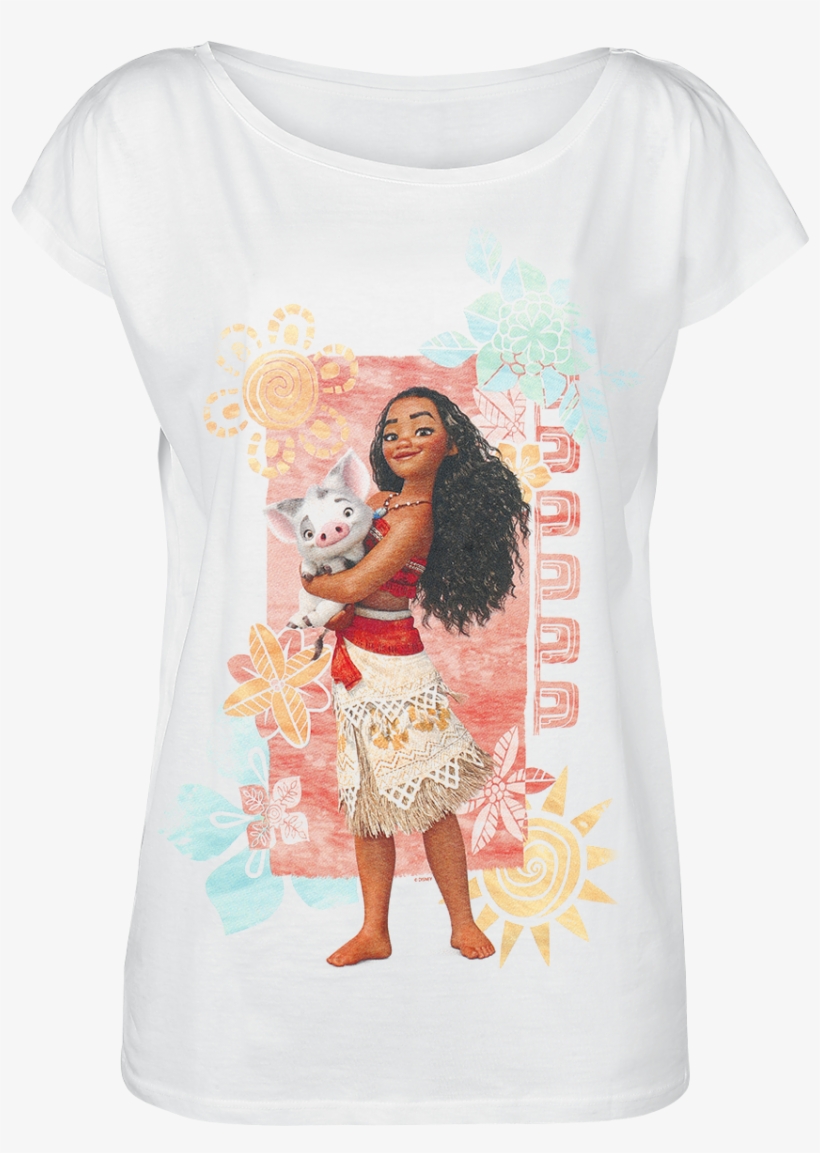 Null Moana And Pua White T-shirt 338595 Qoautci - Disney Moana Time To Celebrate Birthday Card, transparent png download