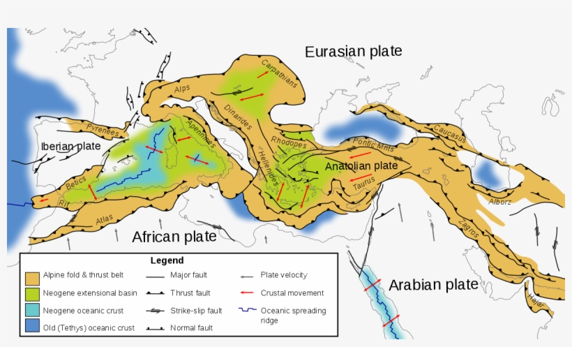 Mediterranean Tectonics, transparent png download