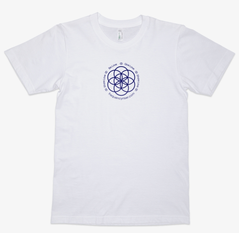 Frequencyriser Seed Of Life Organic White T-shirt - Футболка С Вышитой Надписью, transparent png download