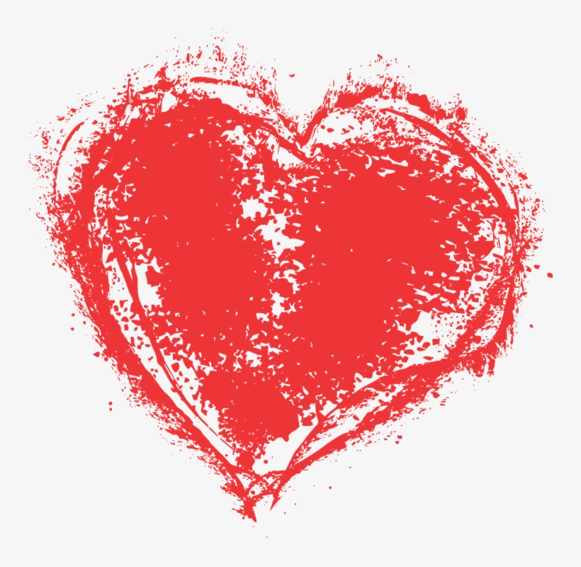 Png Blood Splatter Clip Royalty Free - Moderner Grunge-roter Herz-liebe-aufkleber Runder Aufkleber, transparent png download