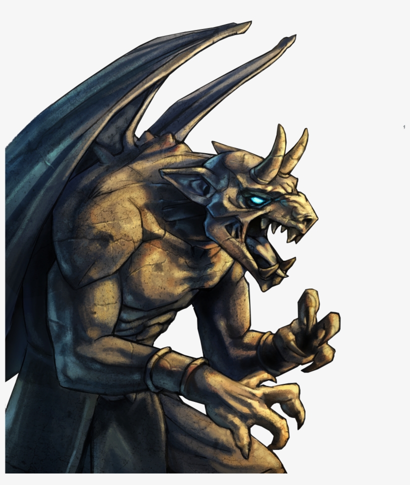 Jpg Black And White Library Fighters Gargoyle Blade - Drawing, transparent png download
