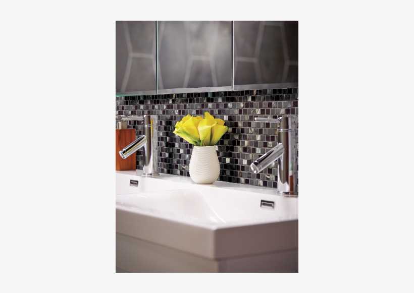 Mo414 Midnight Pearl Mini Brick Pattern 8mm - Midnight Pearl Backsplash, transparent png download