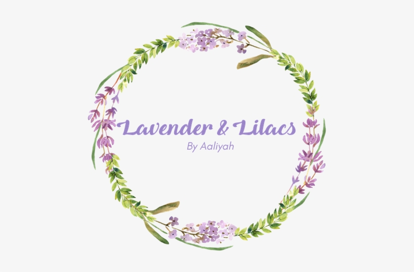 Lavender & Lilacs - Watercolor Wreath Png, transparent png download