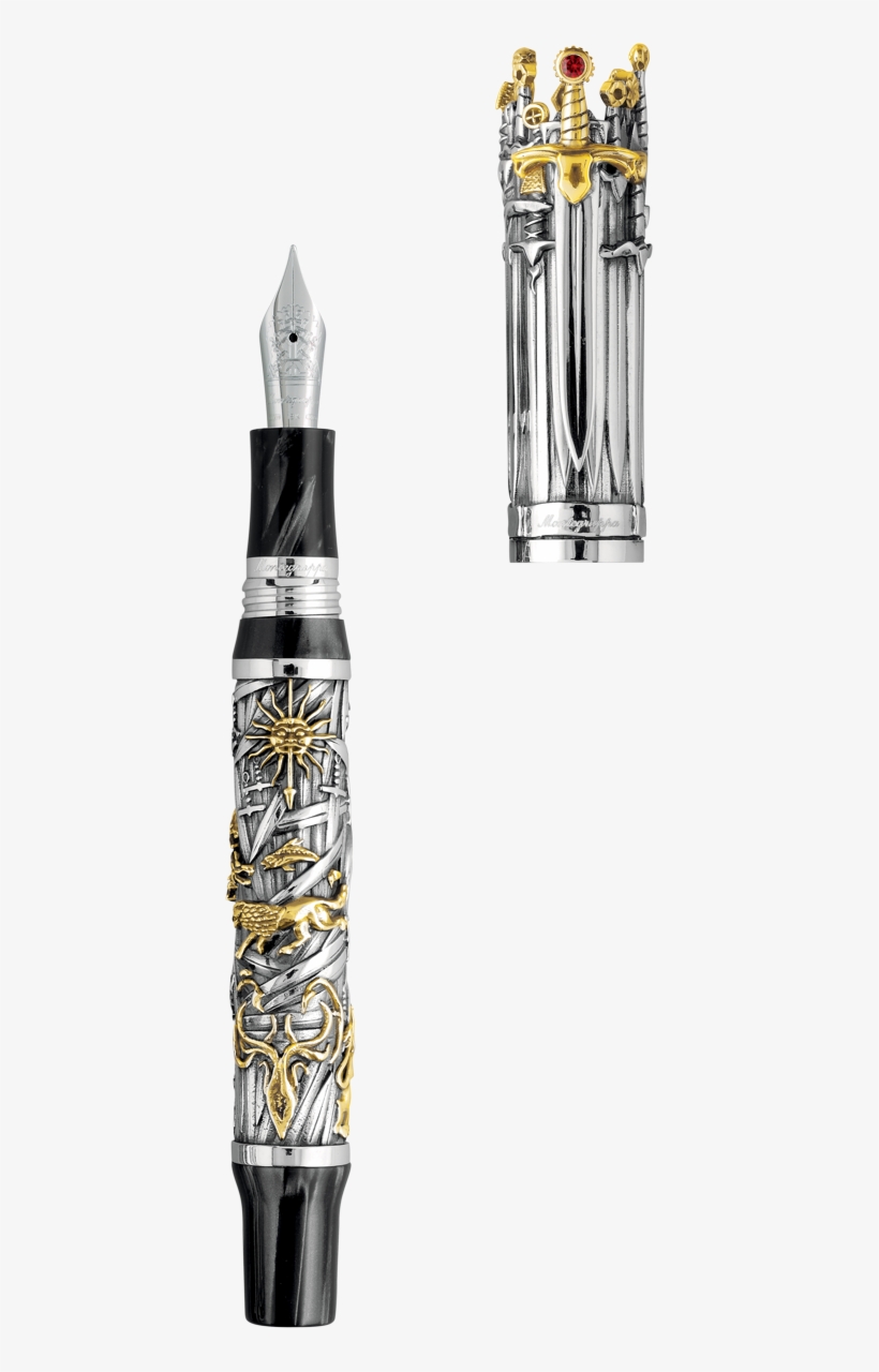 Game Of Thrones Limited Edition Fountain Pen, Silver - Montegrappa Game Of Thrones Iron Throne Rollerball, transparent png download