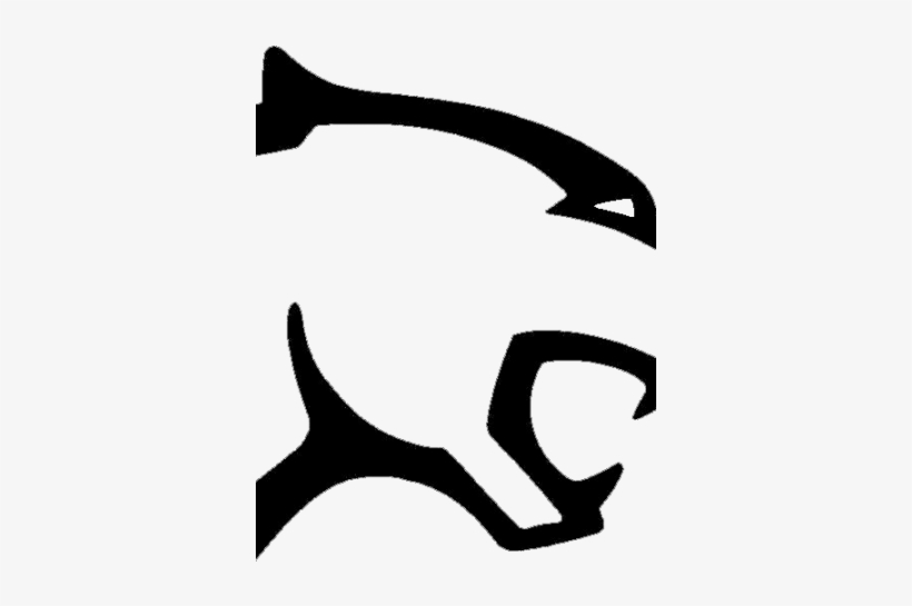 Cougar Black C - Black And White Cougar Graphic, transparent png download