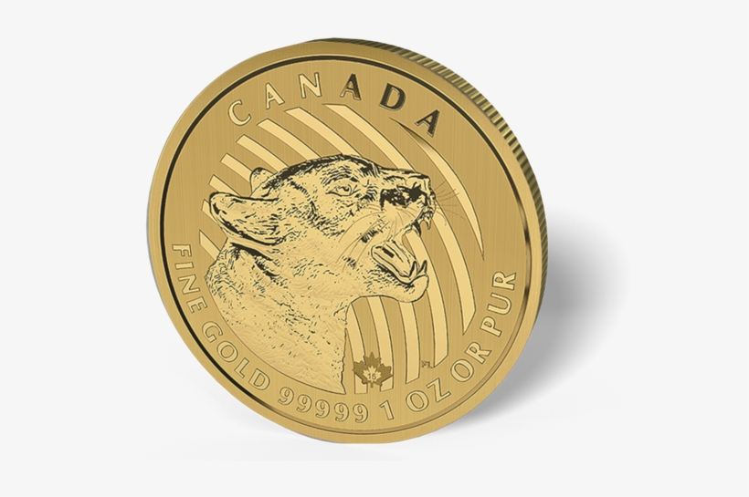 Picture Of 2015 1 Oz Canadian Gold Maple Leaf Growling - Gold Coin, transparent png download