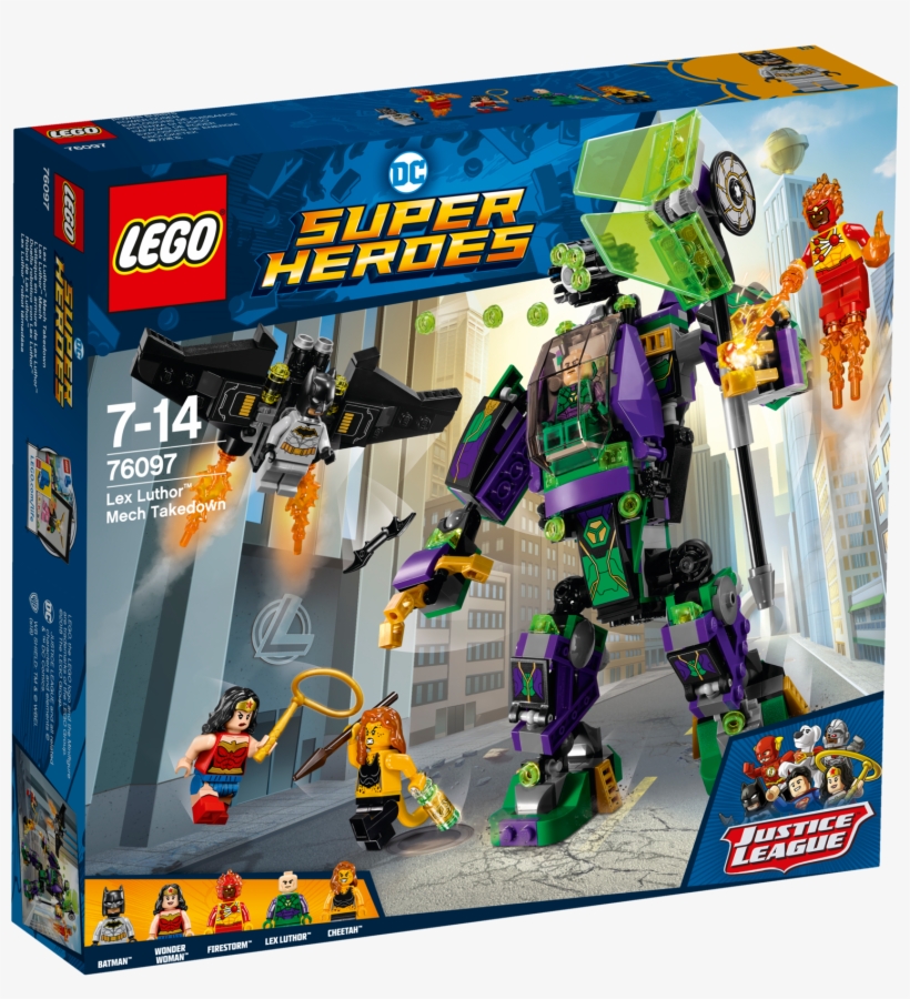 Heroes 76097 Lex Luthor Mech Takedown ,, , Large - Lego Dc Superheroes Lex Luthor Mech Takedown, transparent png download