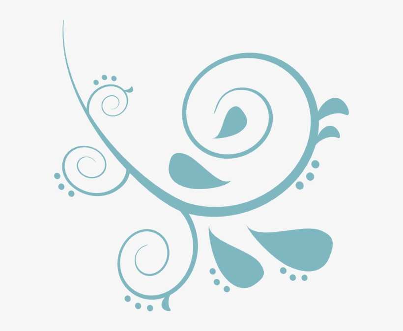 Gold Swirl Border Clipart - Clip Art Blue Heart, transparent png download