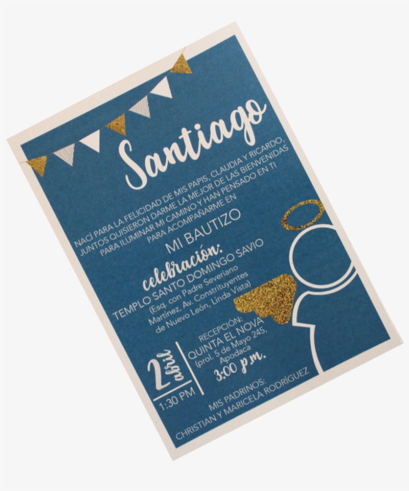 Invitación Bautizo - Flyer, transparent png download