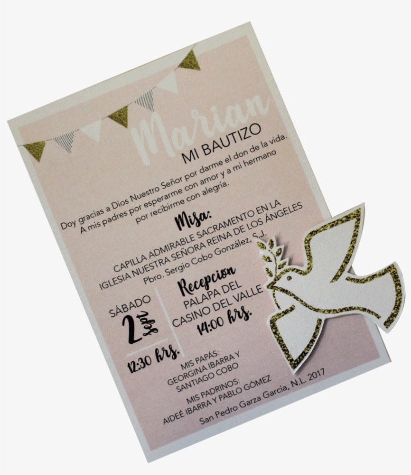 Invitación Bautizo - Wedding Invitation, transparent png download