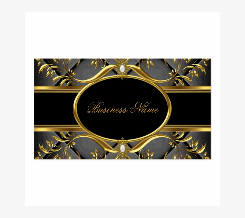 Elegant Black & Gold Swirl Business Card Business Card - Business Card, transparent png download