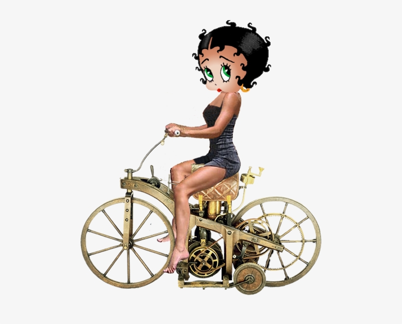 Share This Image - Betty Boop En Bicicleta, transparent png download