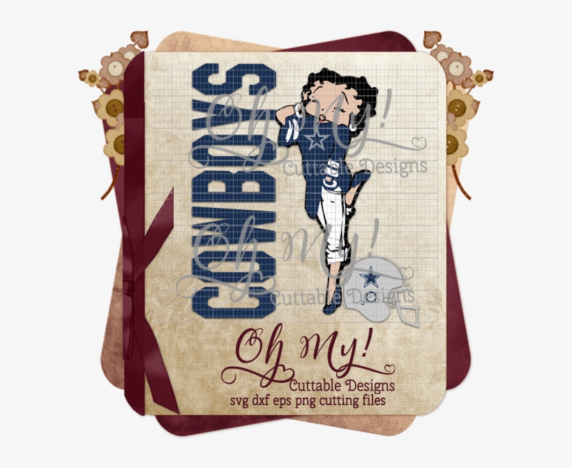 Cowboys Inspired Betty Boop - Big Piece Of My Heart Lives, transparent png download