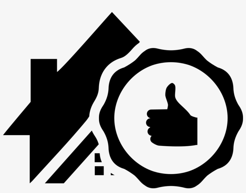 Thumb Up Real Estate Symbol On A House Comments - Real Estate, transparent png download