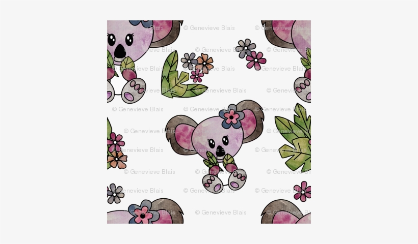 Koala Watercolor Pattern, transparent png download
