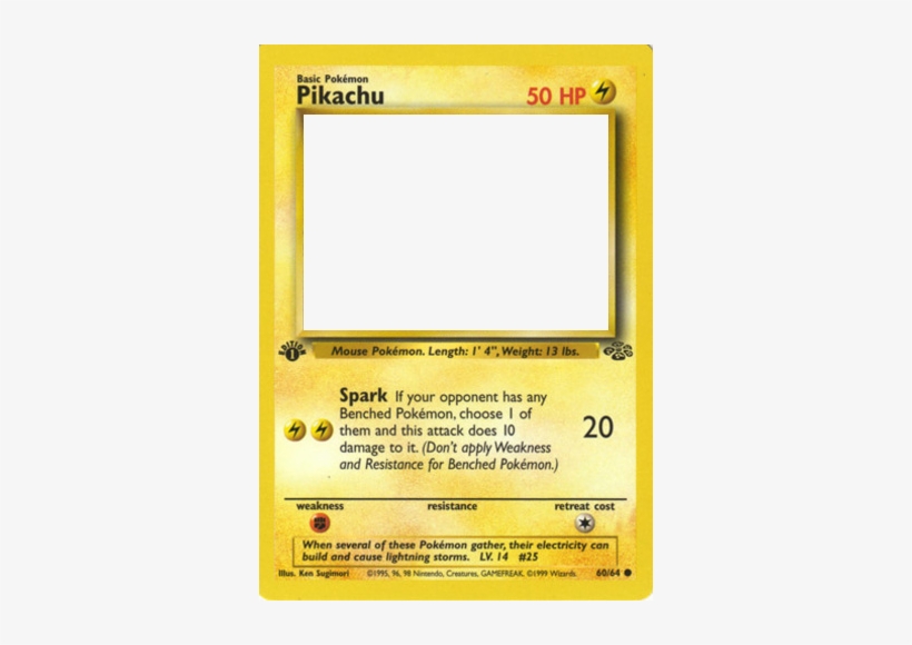 Copy Discord Cmd - Old Pikachu Pokemon Card, transparent png download