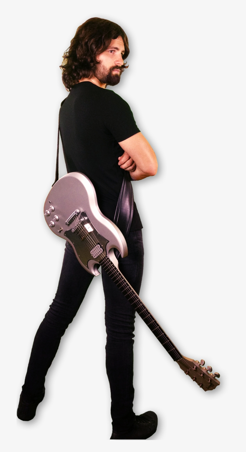 Walking With Guitar Png, transparent png download