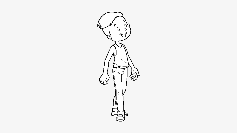 Child With Toupee Coloring Page - Drawing, transparent png download
