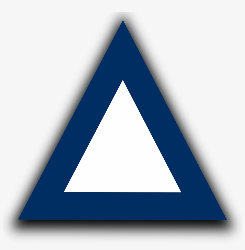 Sign, Blue, Symbol, Cartoon, Triangle, Traffic, Air - Triangle, transparent png download