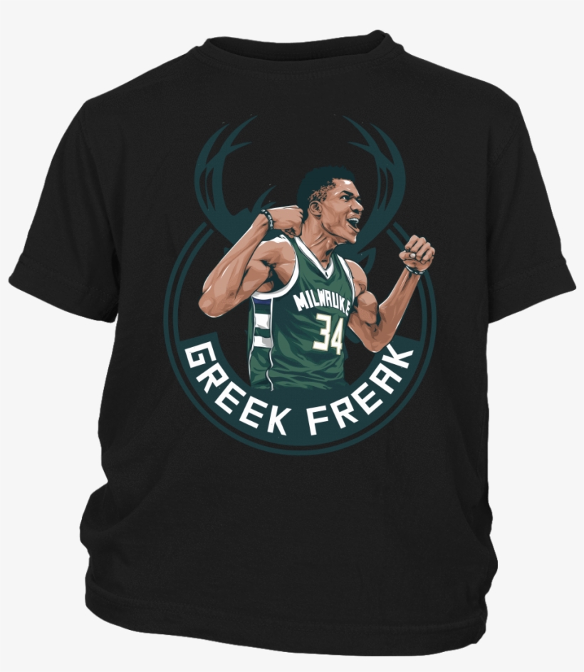 District Youth Shirt / Black / Xs Giannis "the Greek - Shirt, transparent png download
