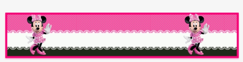 Turron De Mani Candy Bar Minnie Rosa Kit Imprimible - Minnie Mouse Party Decoration Edible Cake Image Cake, transparent png download