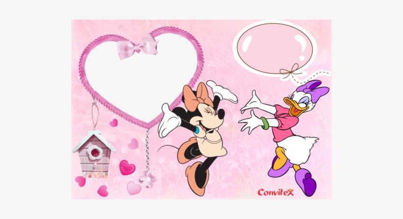 Convite Da Minnie Rosa Para Imprimir - Cartoon, transparent png download