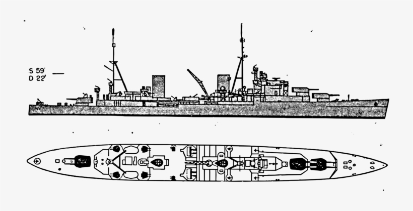 Yugoslav Destroyer Split Battleship Cruiser - Hms Agincourt D86, transparent png download