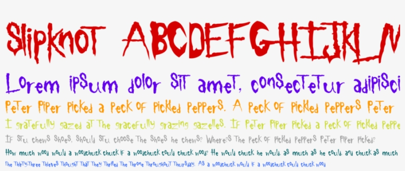 Slipknot Fonts, transparent png download