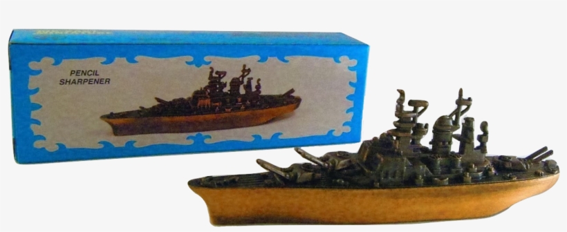 Battleship Pencil Sharpener - Battleship Die-cast Antique Style Novelty Pencil Sharpener, transparent png download