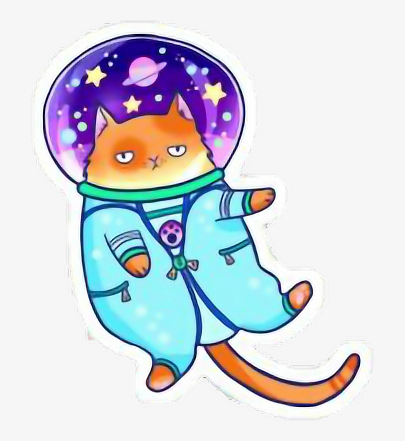💖not My Art💖 Space Cat Kawaii Cat Spacecat Freetoe - Space Stickers, transparent png download