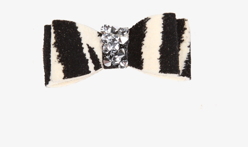 Zebra Crystal Rocks Hair Bow - Crystal, transparent png download