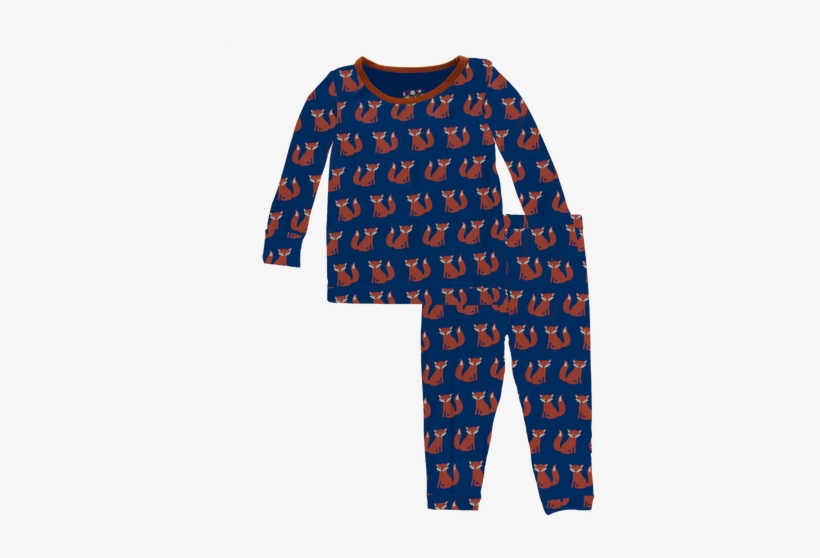 Kickee Pants Custom Print Long Sleeve Pajama Set - Pajamas, transparent png download
