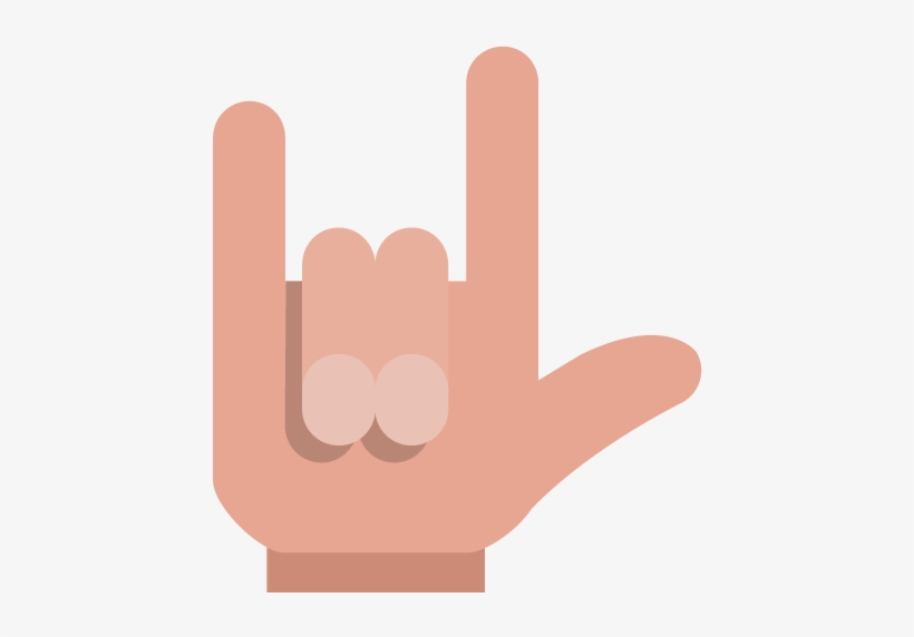 Rock And Roll Hand Icon, transparent png download