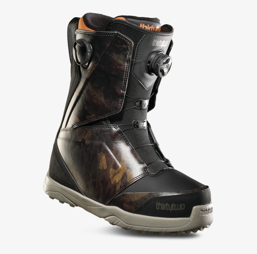 32 Lashed Double Boa Black/camo 2019 - Thirtytwo Lashed Double Boa Snowboard Boots, transparent png download