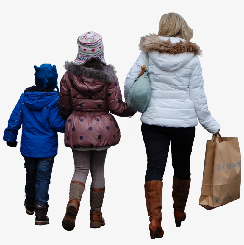 Family Walking - Via - Architextures - Download - Personas De Compras Png, transparent png download