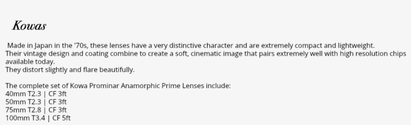 Kowas Made In Japan In The '70s, These Lenses Have - Film, transparent png download