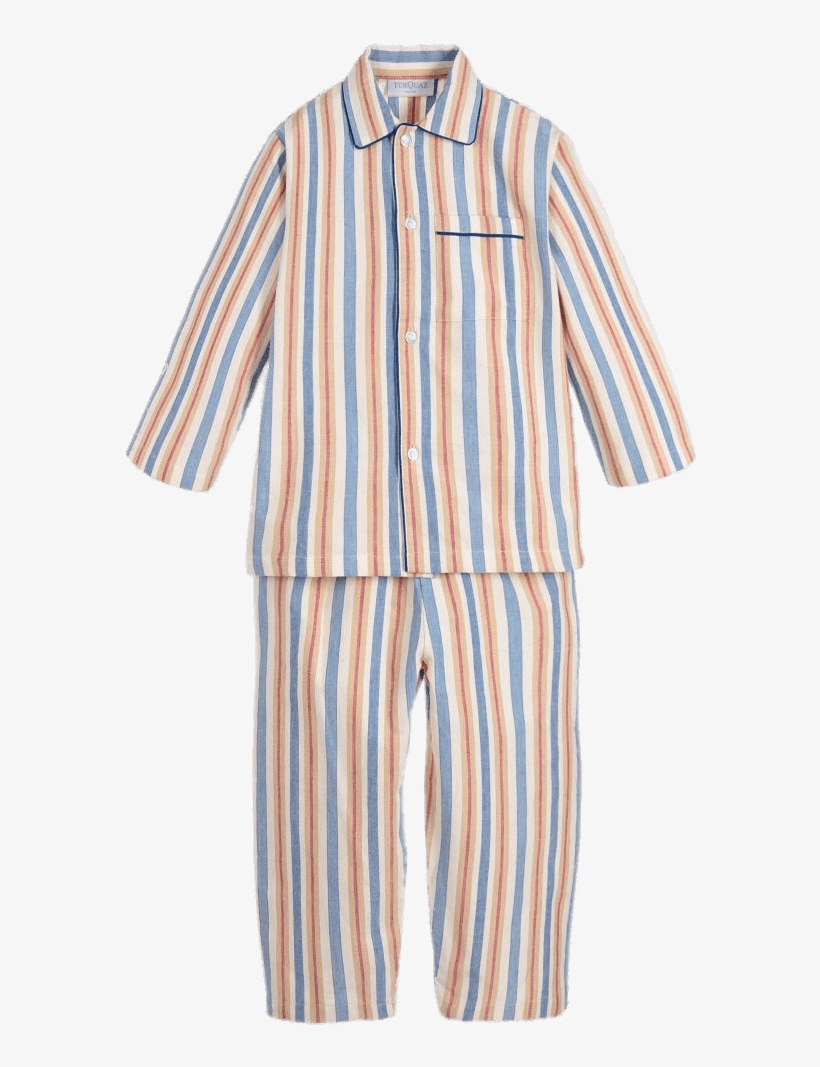 Clothes - Pyjamas - Multi Colored Striped Pyjamas, transparent png download