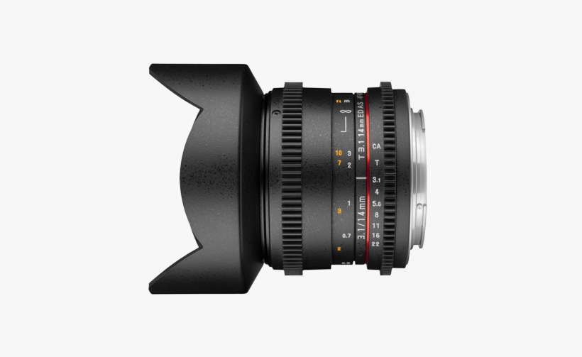 Rokinon Ef 14mm T3 - Samyang 16mm T2.6 Vdslr Ed As Umc Pentax, transparent png download