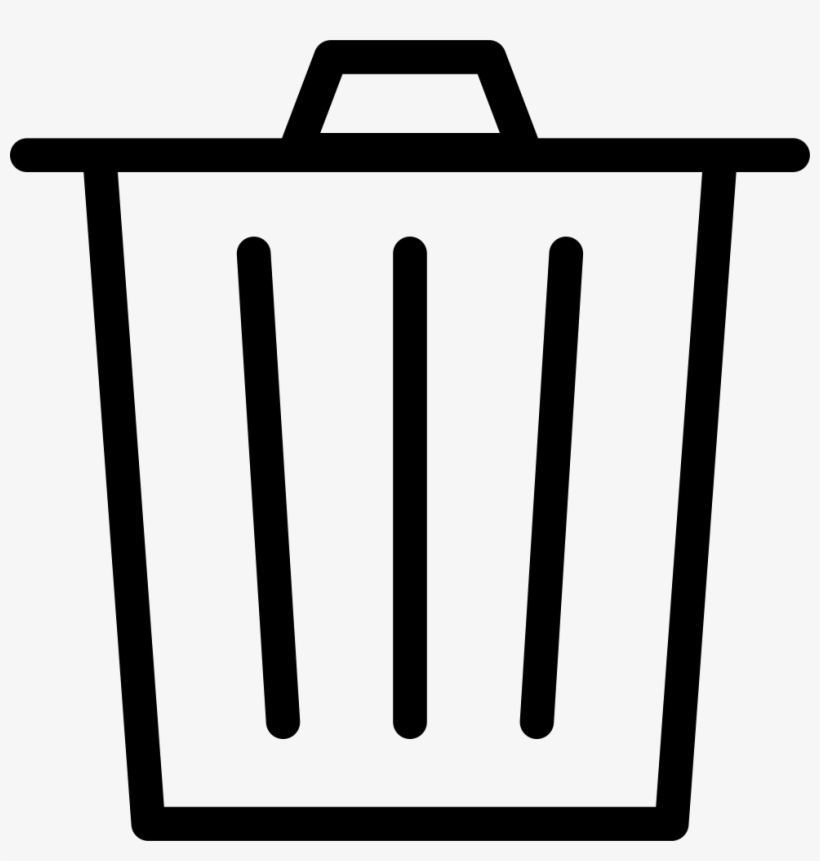 Thin Recycle Bin Delete Garbage Comments - Recycle Bin White Icon, transparent png download