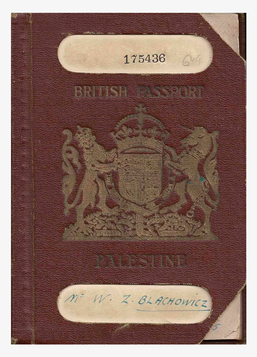 Ww2 British Palestine Passport - British Passport Ww2, transparent png download